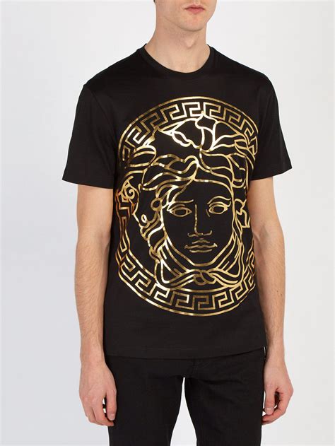 black and gold versace collection t shirt|black Versace t shirt.